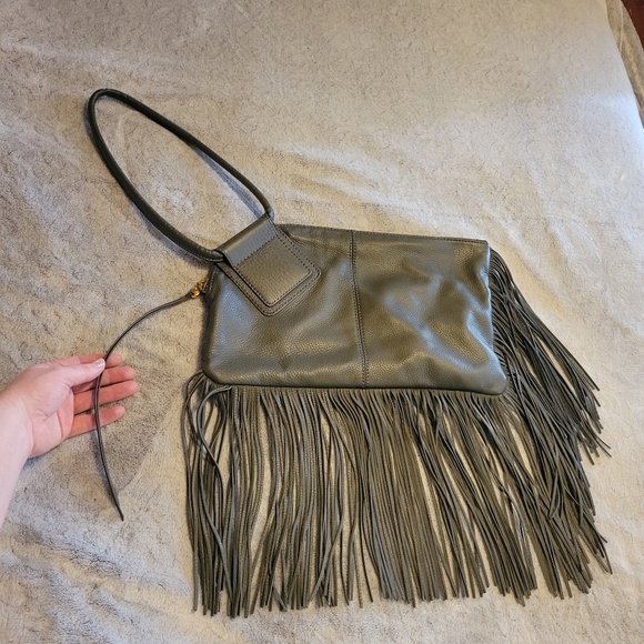 HOBO Handbags - NWOT Rare HOBO Bags LARGE Deep Sage Green Leather Shoulder Bag, 14" × 8.75"